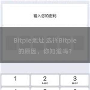 Bitpie地址 选择Bitpie的原因，你知道吗？