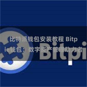 比特派钱包安装教程 Bitpie钱包：数字资产管理助力者