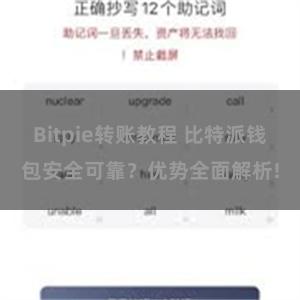 Bitpie转账教程 比特派钱包安全可靠？优势全面解析!