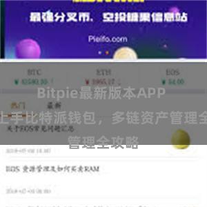 Bitpie最新版本APP 快速上手比特派钱包，多链资产管理全攻略