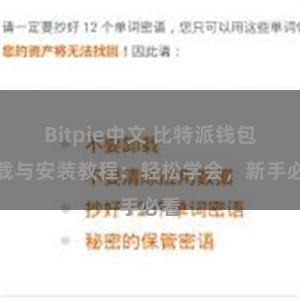 Bitpie中文 比特派钱包下载与安装教程：轻松学会，新手必看