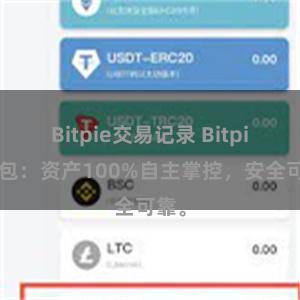 Bitpie交易记录 Bitpie钱包：资产100%自主掌控，安全可靠。