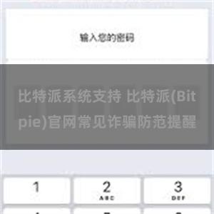 比特派系统支持 比特派(Bitpie)官网常见诈骗防范提醒