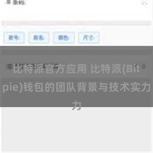 比特派官方应用 比特派(Bitpie)钱包的团队背景与技术实力