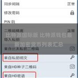 比特派国际版 比特派钱包最新加密货币列表汇总