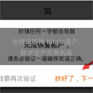 比特派币种 Bitpie用户，数字资产交易利器