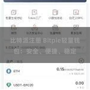 比特派注册 Bitpie轻量钱包：安全、便捷、稳定