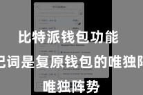 比特派钱包功能  助记词是复原钱包的唯独阵势